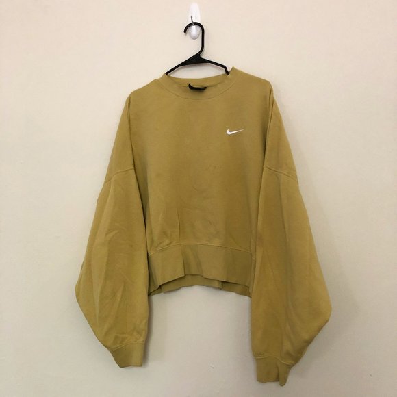 Nike Sweaters - Nike Oversized Fleece Sweatshirt in Yellow